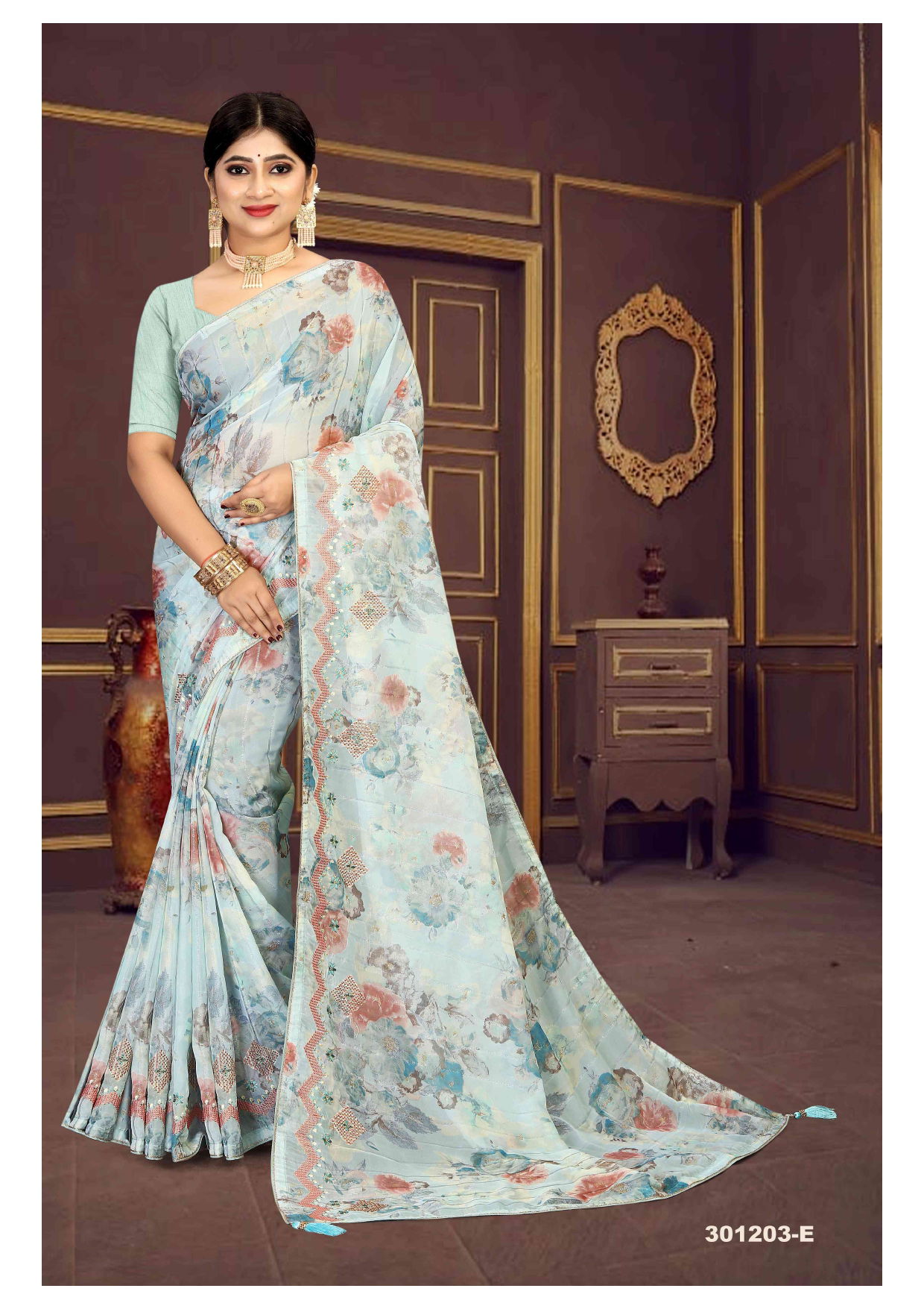 Baleno Vol 41 By Vallabhi Printed Designer Organza Sarees Wholesale Price In Surat